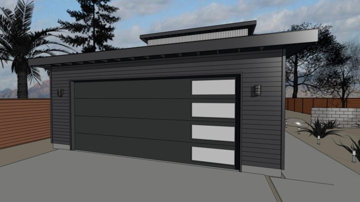 Garage Addition on Modern Home